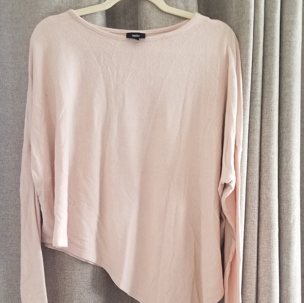 Asymmetrical Plush Long Sleeve Top
